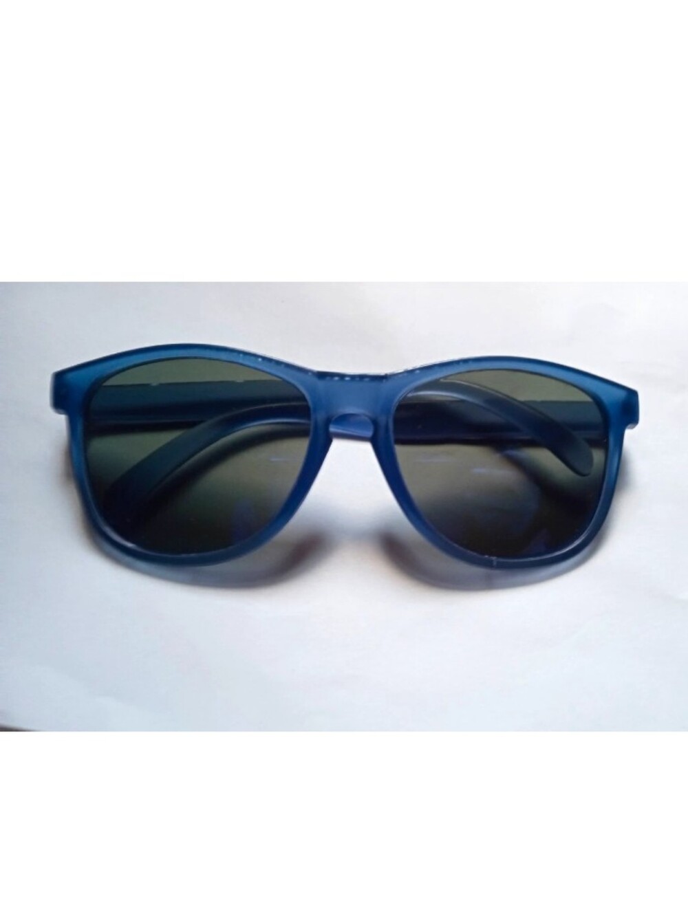 Stylish Women's Men Square Sunglasses Blue Plastic Frame  Lenses Lightweight